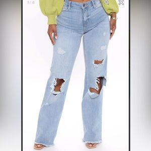 Fashion nova light wash denim jeans